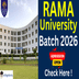Rama University Admission Open for Session 2026; Apply Online @ramauniversity.ac.in
